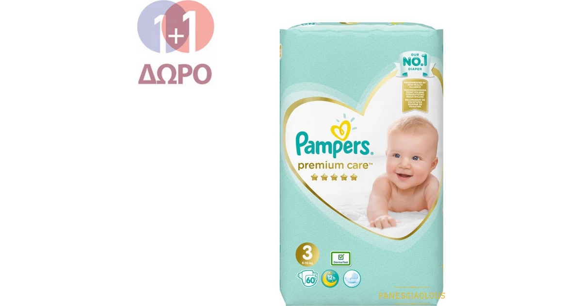 Pampers Premium Care Midi Πάνες No3 6 10kg 2x60τμχ Bestpricegr