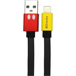 Data cable Disney Mickey Lightning USB to USB 2.0 για iPhone 5/5s, 6/6S, 6/6S Plus, SE, 7/7 Plus, iPad Air/Mini 1m Red