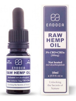 Endoca Raw Hemp Oil 3% CBD + CBDa 300mg 10ml