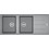 Franke Basis BFG 621 Stone Grey Ένθετος Νεροχύτης Γρανίτη Αντιστρεφόμενος 116x50cm