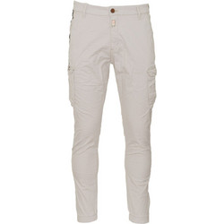 Cover Ανδρικό Παντελόνι Cargo Joggers Ελαστικό Κανονική Εφαρμογή Εκρού T0185