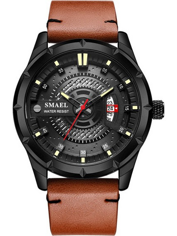 SMAEL 9011 Sports Watch Military Dual Display - Brown
