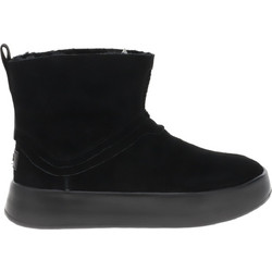 UGG Classic Boom Boot Γυναικεία Μποτάκια Πλατφόρμα Suede Μαύρα με Γούνα 1104613-BLK