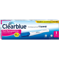 Clearblue Τεστ Εγκυμοσύνης Γρήγορης Ανίχνευσης 1τμχ