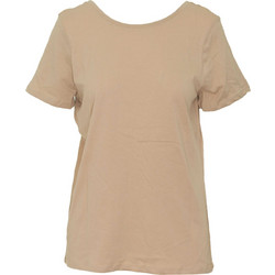 NA KD W DEEP BACK T-SHIRT 1100-000199 - NKD.0S3.040.007-LIG.BEI BEIGE