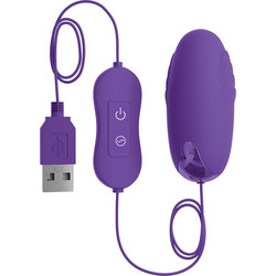 Pipedream Happy Vibrating Bullet Μωβ Δονητής Egg για Ζευγάρια με Τηλεχειριστήριο 6.5cm