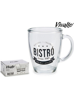 Vivalto Γυάλινη κούπα με επιγραφή - Bistro