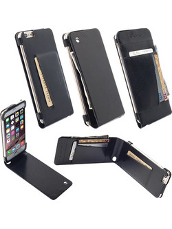 KRUSELL ΘΗΚΗ IPHONE 6S PLUS/6 5.5in LEATHER WALLET CASE KALMAR BLACK
