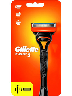 Gillette Fusion 5 Ξυραφάκι με Ανταλλακτικές Κεφαλές με 5 Λεπίδες & Λιπαντική Ταινία + Ανταλλακτικά Ξυραφάκια 2τμχ