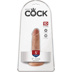 Pipedream King Cock 5" Ρεαλιστικό Dildo με Βεντούζα 13cm Tan