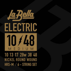 La Bella HRS-M Σετ 6 Χορδές Ηλεκτρικής Κιθάρας Nickel Plated Steel 10-48" Medium Tension