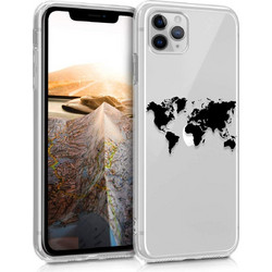 KW Θήκη Σιλικόνης iPhone 11 Pro - Travel Outline black / transparent (200-104-395)