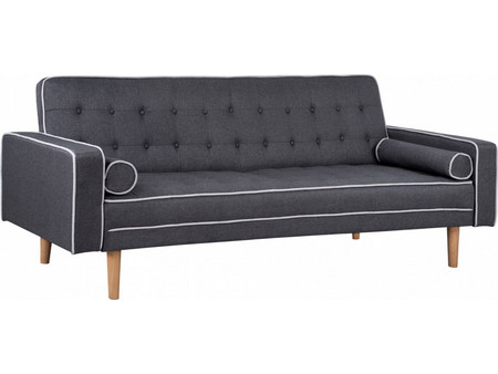 HomeMarkt Τριθέσιος Καναπές Κρεβάτι Γκρι 224x86x85cm HM3150.01