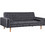 HomeMarkt Τριθέσιος Καναπές Κρεβάτι Γκρι 224x86x85cm HM3150.01