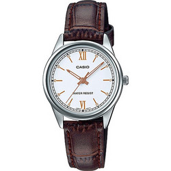 Casio Γυναικείο Ρολόι με Καφέ Δερμάτινο Λουράκι LTP-V005L-7B3