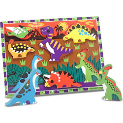 Παιδικό Puzzle Melissa & Doug Ξύλινο Δεινόσαυροι 8 Κομμάτια