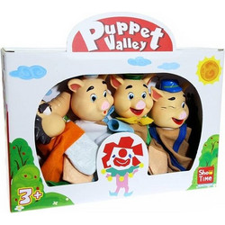 Argy Toys Μαριονέτες Puppet Valley Set Τα Τρία Γουρουνάκια 7292M