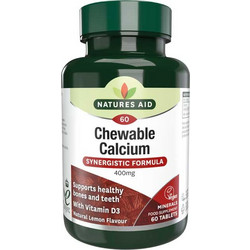 Natures Aid Calcium 400mg 60 Μασώμενα Δισκία
