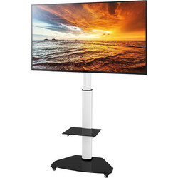 Techly ICA-TR3WH Βάση Τηλεόρασης Δαπέδου Περιστρεφόμενη Τροχήλατη 37"-70" έως 50kg