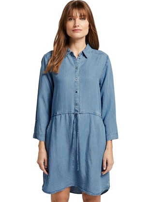 Tom Tailor Bright Mini Καθημερινό Φόρεμα Σεμιζιέ Μπλε 1016471-10152