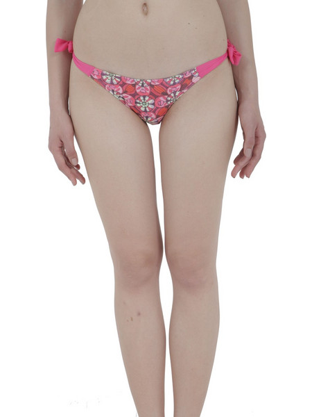 Desigual Marti Bikini Slip Floral Ροζ 52M20B9-3001