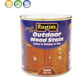 Rustins Outdoor Wood Stain Βερνίκι Light Oak Satin 1lt