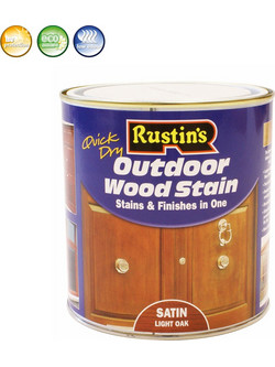 Rustins Outdoor Wood Stain Βερνίκι Light Oak Satin 1lt