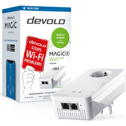 Devolo Magic 2 WiFi 2-1-1 Next Powerline για Ασύρματη Σύνδεση WiFi 5 με 2 Θύρες Ethernet & Passthrough Πρίζα