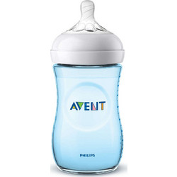 Philips Avent Natural SCF035/17 Πλαστικό Μπιμπερό με Θηλή Σιλικόνης κατά των Κολικών 1m+ 260ml