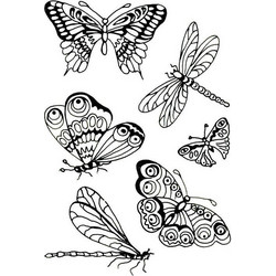 Στάμπες σφραγίδας Α7 butterflies 42