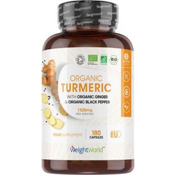 WeightWorld Organic Turmeric 180 Κάψουλες