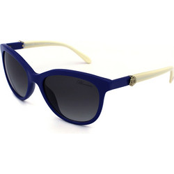 Blumarine SBM652 0D82 Γυναικεία Γυαλιά Ηλίου Πεταλούδα Κοκάλινα Μπλε Λευκά με Μαύρο Polarized Φακό