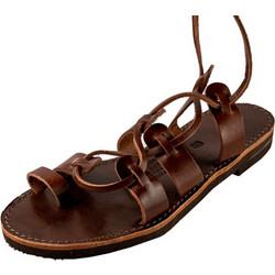 Δερμάτινα Σανδάλια Κούρος GLADIATOR Σπαρτιάτικο Model 71 Καφέ