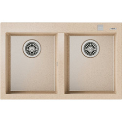 Teka Forsquare 2C 790 TG Ένθετος Νεροχύτης Γρανίτη Avena Beige 79x50cm
