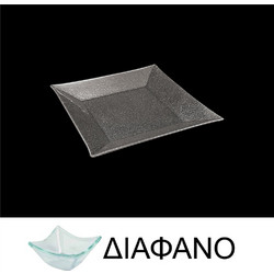 Πιάτο τετράγωνο από χυτό γυαλί 4mm 20x20cm διαφανές ΣΕΤ 12 ΤΕΜΑΧΙΩΝ c373481