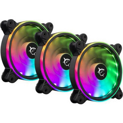 White Shark Nebula Case Fan 120mm ARGB με Σύνδεση 3-Pin 4-Pin PWM 3τμχ