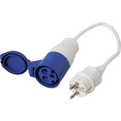 Μπαλαντέζα με πρίζα Schuko & Φις θηλυκό 16A, 220-240V, με καλώδιο 30cm (90398)