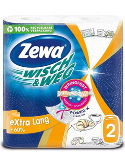 Χαρτί κουζίνας Zewa Wisch & Weg Extra Long 2φυλλο 2 ρολά