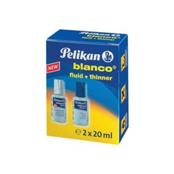 Διορθωτικό σετ PELIKAN BLANCO υγρό με διαλυτικό 2χ 20ml (335778)