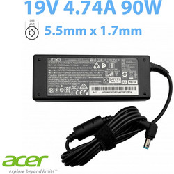 LiteOn Φορτιστής Laptop 90W 19V 4.74A για Acer με Ενσωματωμένο Καλώδιο Τροφοδοσίας PA-1900-32