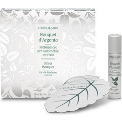 L' Erbolario Silver Bouquet Car Air Freshener with Leaf 10ml