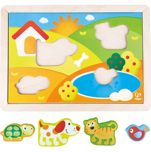 Παιδικό Puzzle Hape Ξύλινο Ηλιόλουστη κοιλάδα 3 σε 1 12 Κομμάτια