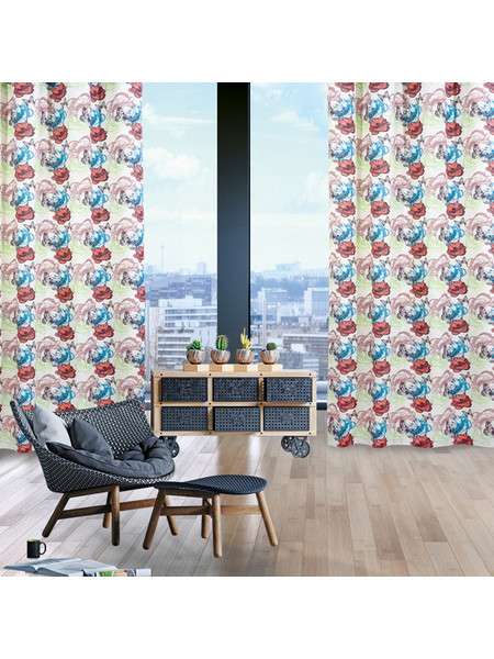 Das Home Κουρτίνα Floral με Τρουκς 140x280 2106
