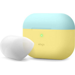 Elago AirPods Pro DUO Case - Θήκη Με Διπλό Καπάκι AirPods Pro 1st Gen - Yellow / Coral Blue / Nightglow Blue (EAPPDO-CYE-CBLLU)