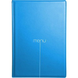 Menu PVC σειρά RISTO μπλε με 2 φακέλους 2 καλύμματα για 10 σελίδες A4 21x29 7cm DAG Italy c376498