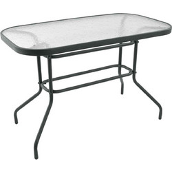 HomeMarkt Adam Οβάλ Τραπέζι Κήπου Μεταλλικό Γκρι 110x60x71cm HM5020.01