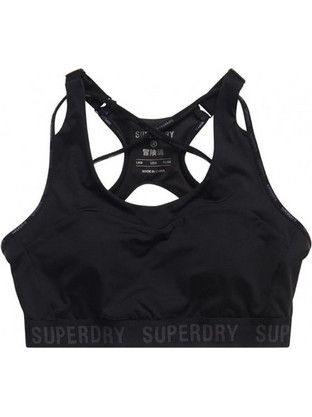 Superdry Running Αθλητικό Μπουστάκι με Μέτρια Στήριξη Μαύρο WS310947A-02A