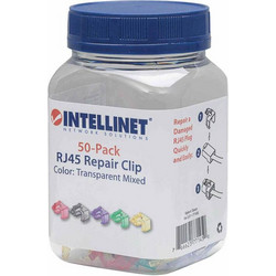 Κλιπ Επισκευής RJ45 Intellinet 771450 - 50pcs - Διάφανα Μικτά Χρώματα 771450