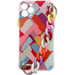 Color Chain Case gel flexible elastic case cover with a chain pendant for Samsung Galaxy A32 5G multicolour (3)