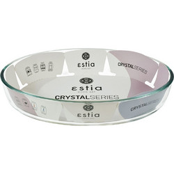 Estia Crystal Πυρίμαχο Γυάλινο Ταψί Οβάλ 35x25cm 01-10638